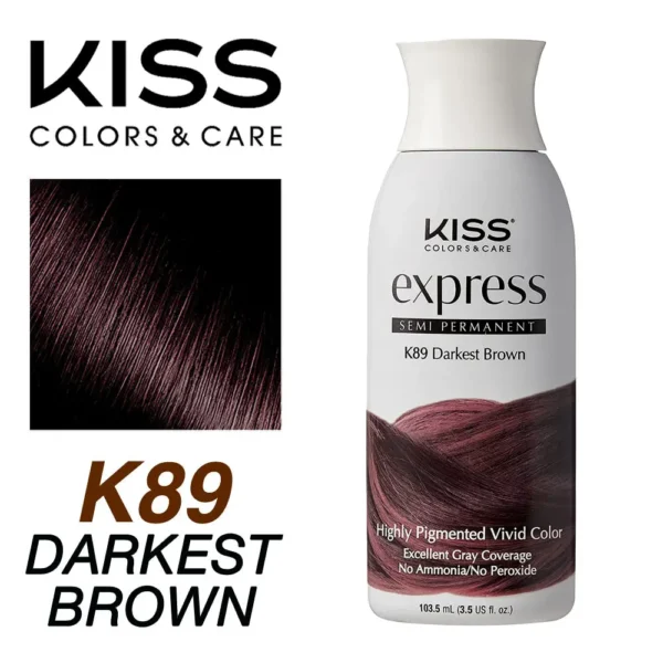 Kiss Color Express Castaño Oscuro x 103 ml K89 - Imagen 3