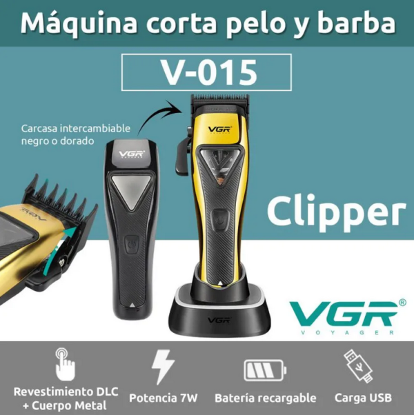 VGR 015 Motor Vector 9.900 RPM Cortadora De Cabello Profesional - Imagen 8