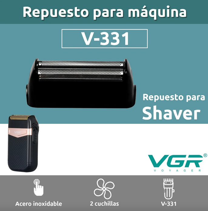 Cabezal Repuesto Maquina Afeitadora Vgr 331 Doble Cuchilla - Imagen 2