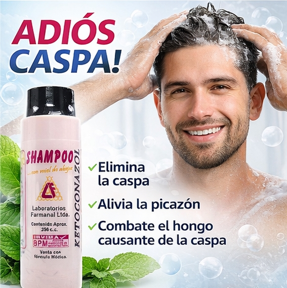 Ketoconazol Shampoo Anticaspa Con Miel De Abejas x 120 mL Farmanal - Imagen 2
