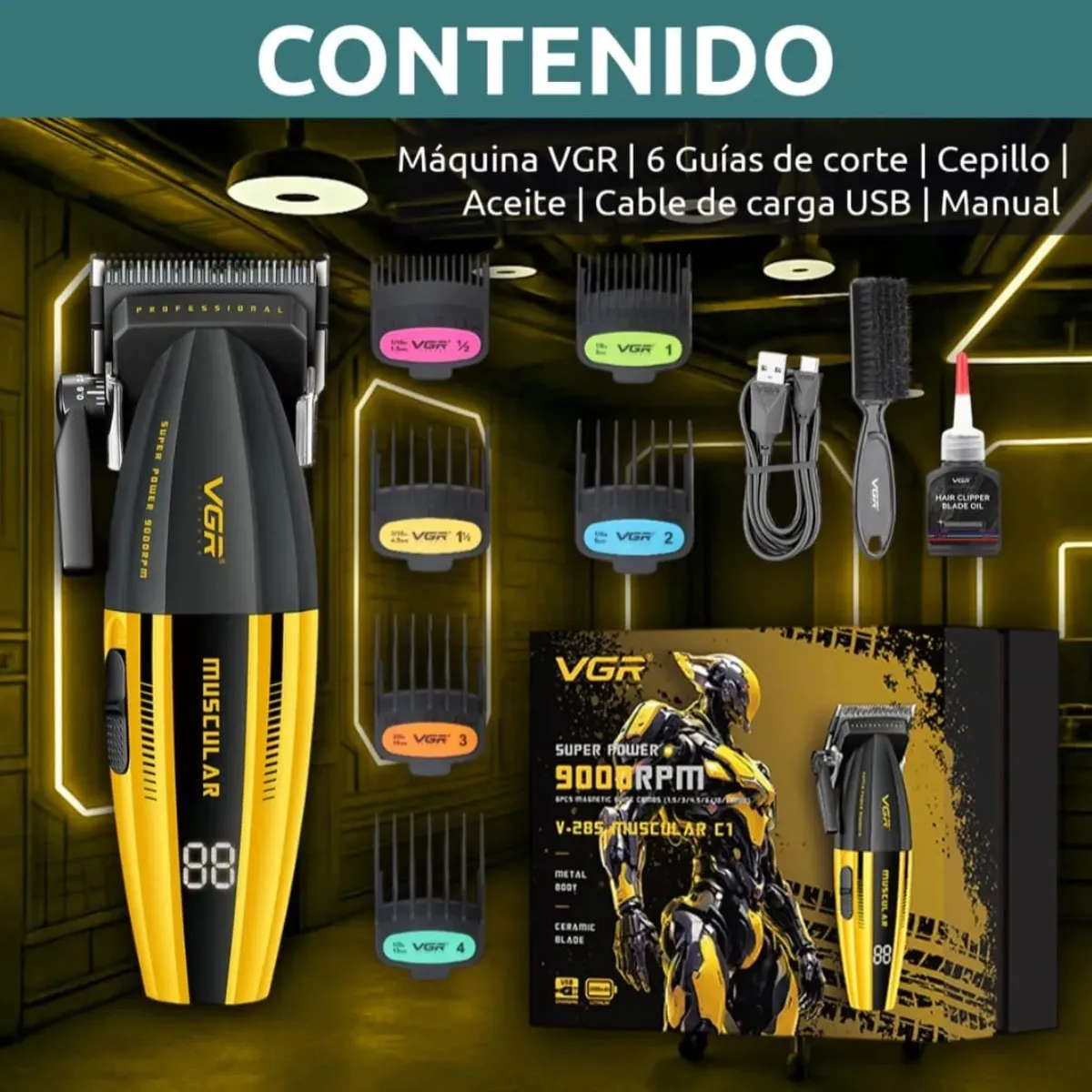 VGR 285 Cortadora De Cabello Profesional 9000 Rpm - Imagen 6