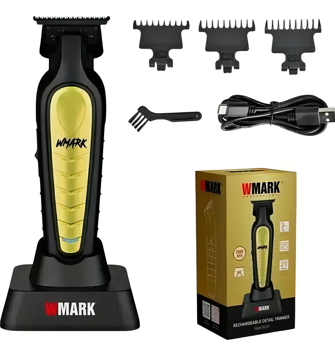Wmark 1638 Combo Profesional Maquina Patillera Y Shaver - Imagen 5