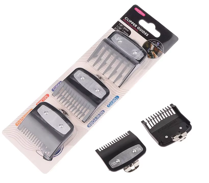 Juego De Peines Guia X 3 Con Clip De Seguridad Para Clippers