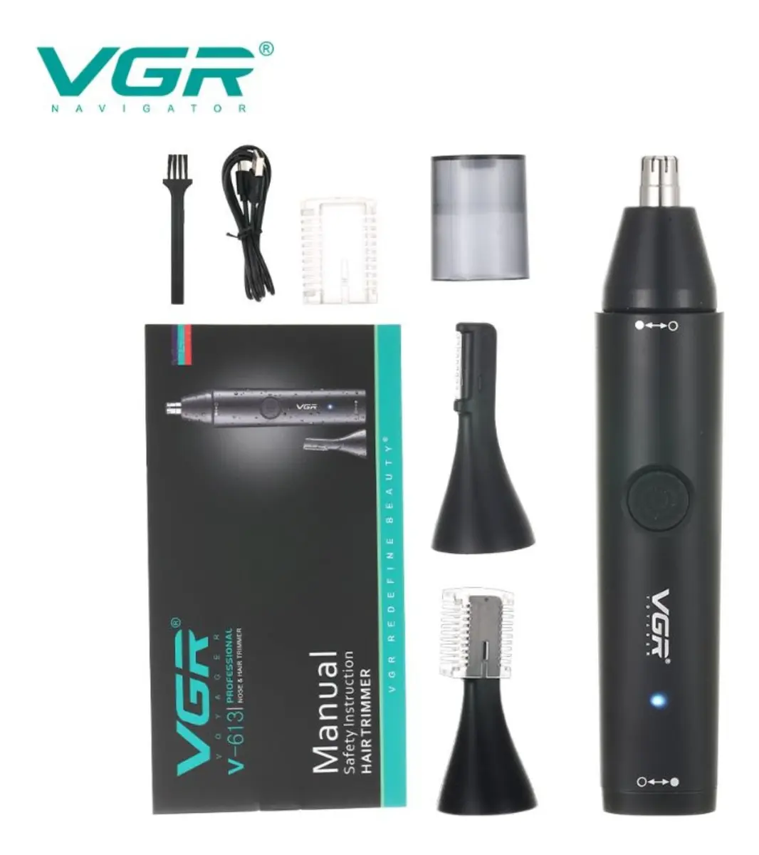 VGR 613 Trimmer Depilador Nasal Oidos y Bigote - Imagen 2