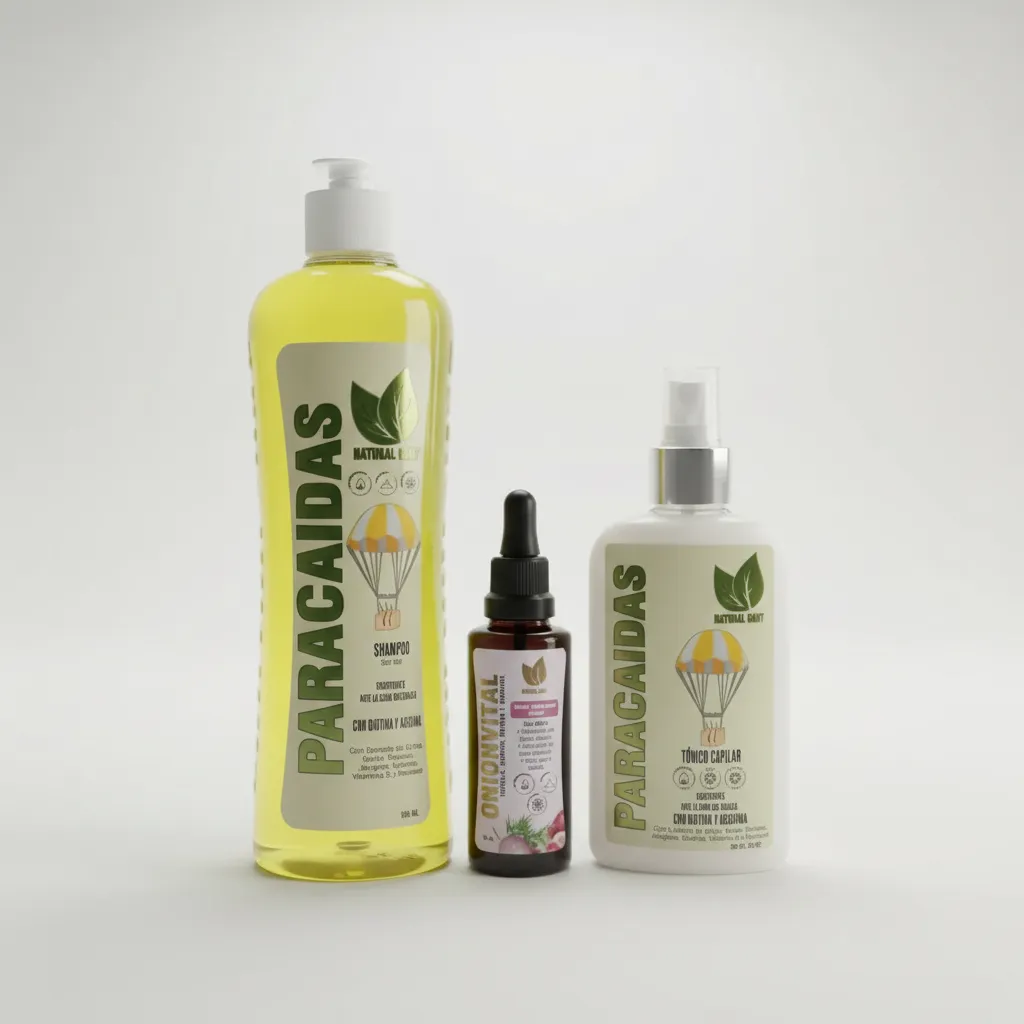Kit Anticaída Paracaídas Shampoo, Tónico Y Gotas Onionvital Natural Sant - Envio GRATIS 🚚✔️⭐