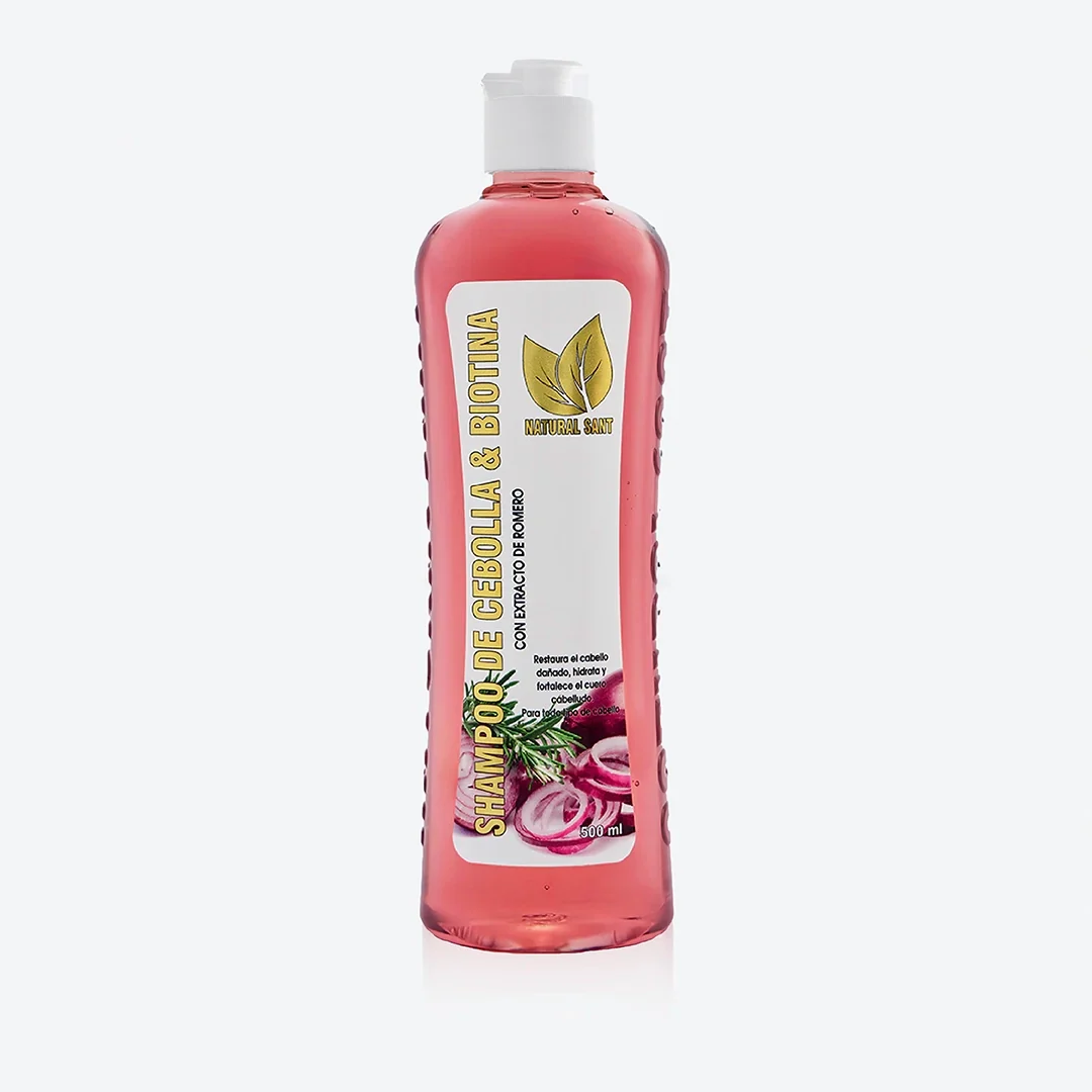 Shampoo de cebolla para el crecimiento del cabello | Fortalecedor con biotina y romero x 500 ml Natural Sant