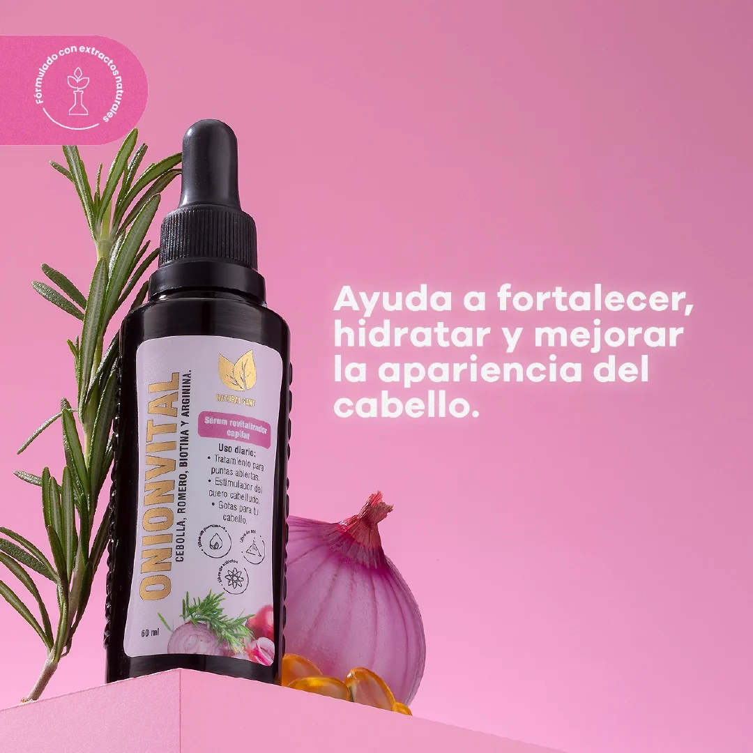 Sérum de Crecimiento Capilar con Cebolla Romero y Biotina X 60 Ml Natural Sant - Imagen 8