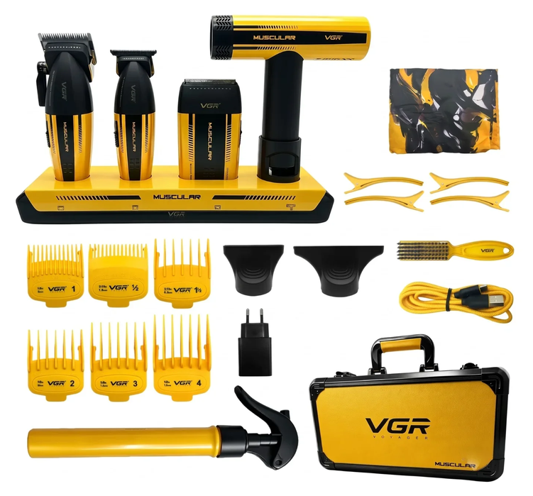 VGR Combo Muscular V-285 S4 Barbería 4 en 1 9000 RPM - ENVIO GRATIS 🚚✔️ - Imagen 2