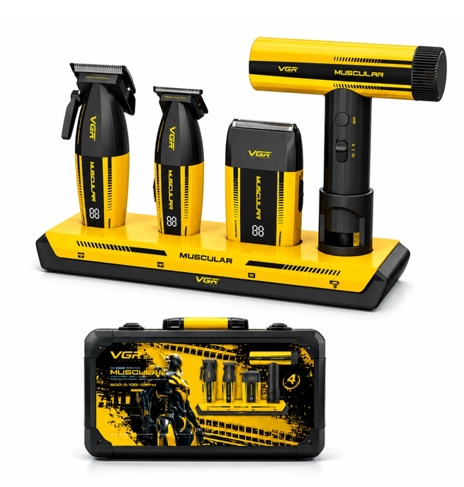 VGR Combo Muscular V-285 S4 Barbería 4 en 1 9000 RPM - ENVIO GRATIS 🚚✔️