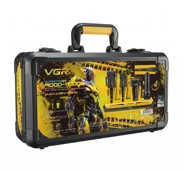 VGR Combo Muscular V-285 S4 Barbería 4 en 1 9000 RPM - ENVIO GRATIS 🚚✔️ - Imagen 3