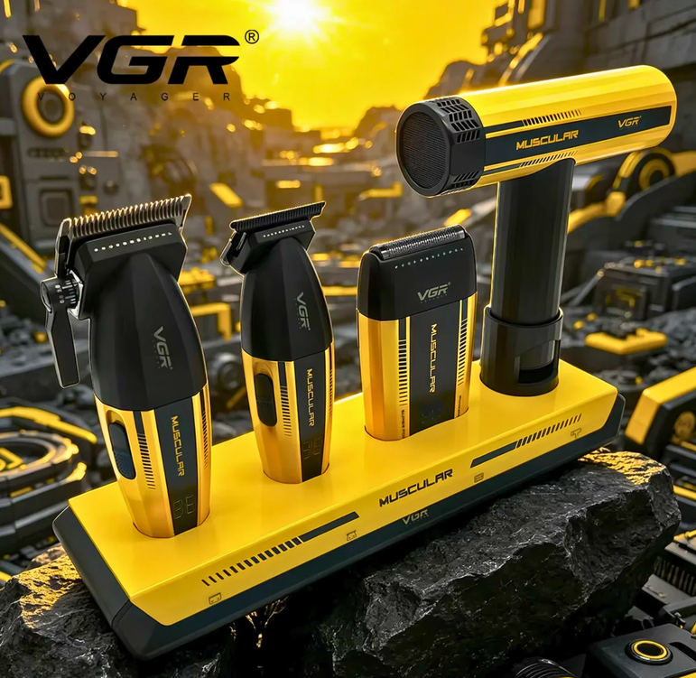 VGR Combo Muscular V-285 S4 Barbería 4 en 1 9000 RPM - ENVIO GRATIS 🚚✔️ - Imagen 5